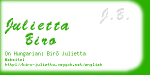 julietta biro business card